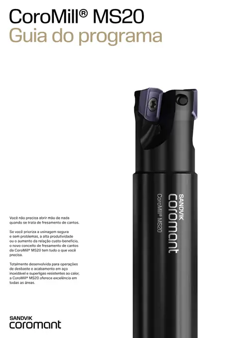 Capa: CoroMill MS20 — programa completo