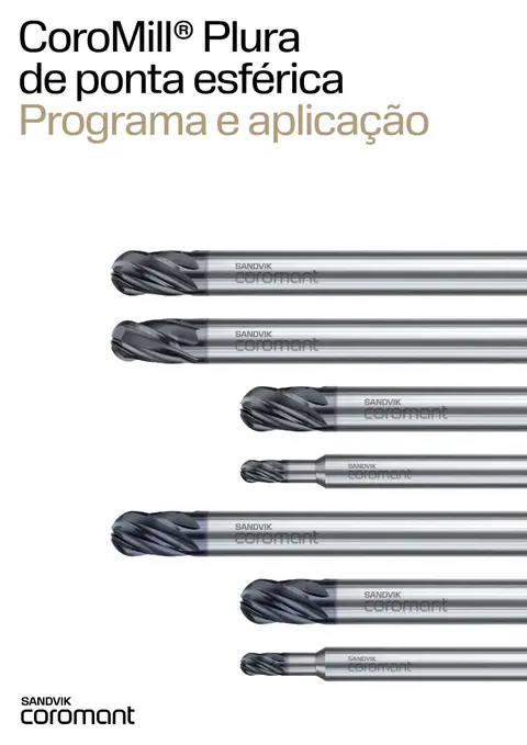 Capa: CoroMill Plura ponta esférica — programa e aplicação