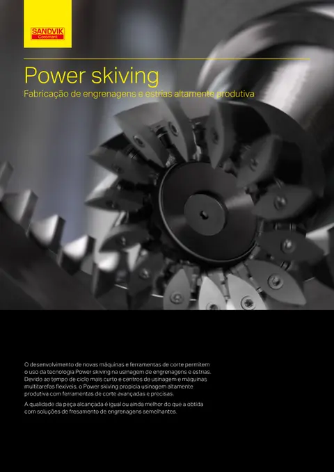 Capa: Power skiving — usinagem de engrenagens e estrias