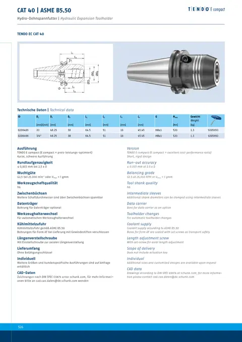 Capa: Porta-ferramentas CAT 40