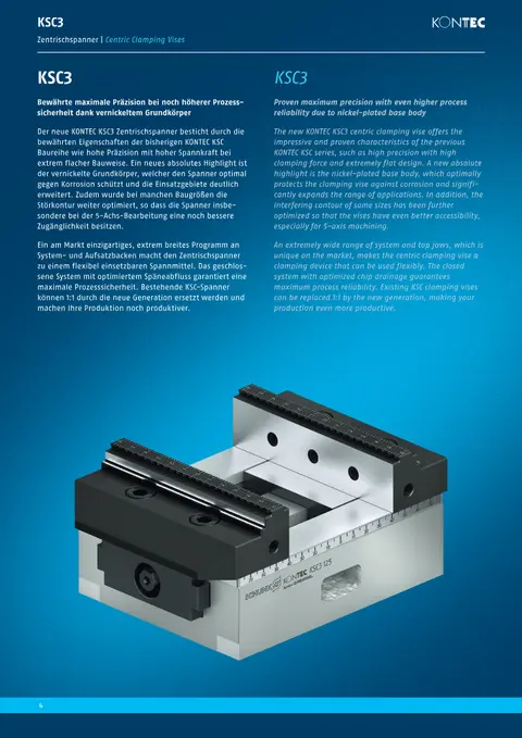 Capa: KONTEC KSC3 — morsa autocentrante (informações e programa)