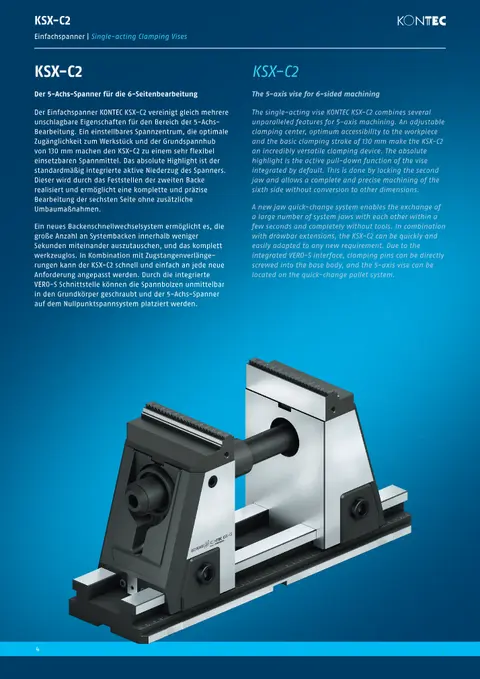 Capa: KONTEC KSX-C2 — morsa autocentrante de alta pressão