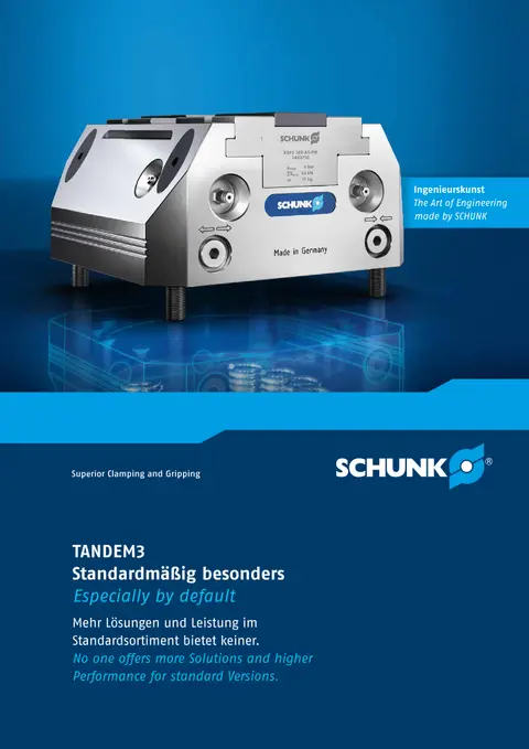 Capa: TANDEM3 — morsa de fixação para automação